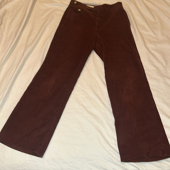 Vintage Burgundy Corduroy Hubbard Bellbottom Slacks - Picture 1 of 6